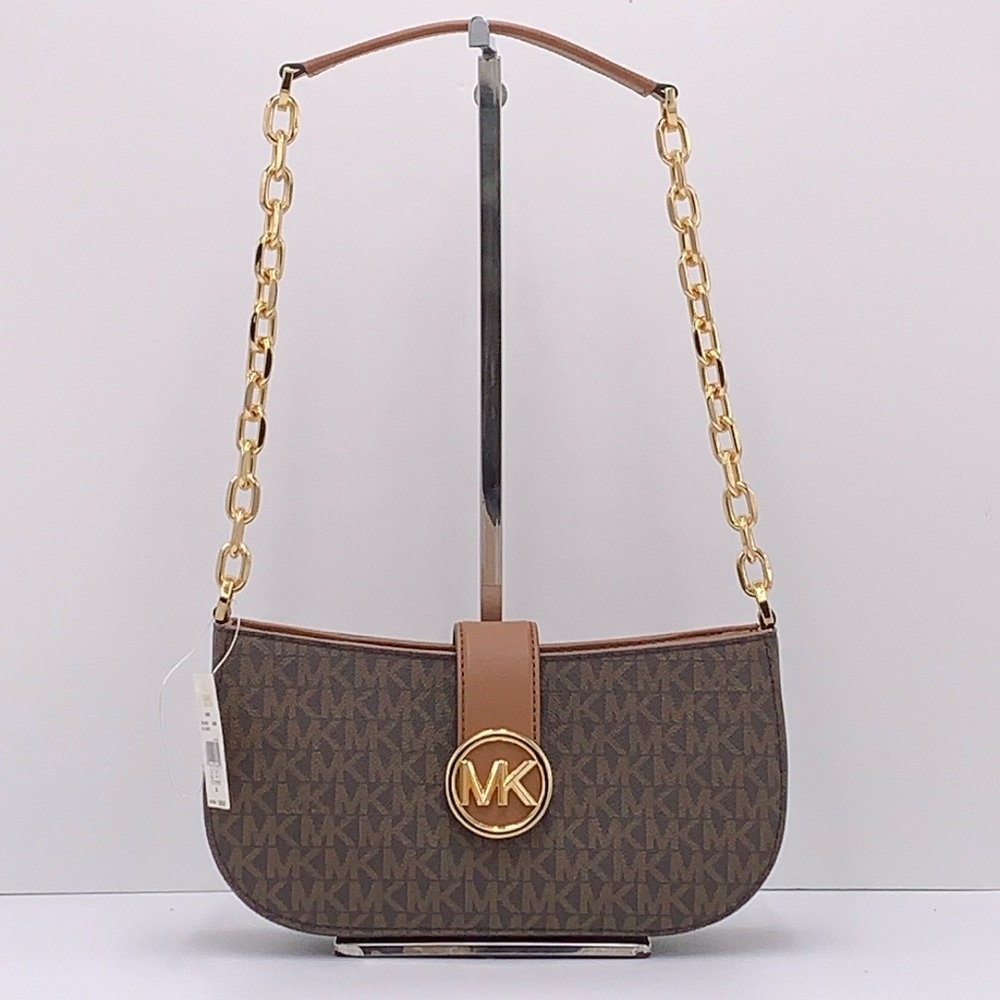 MICHAEL KORS
Carmen Small Shoulder Pochette Bag
Brown Signature
NWT - Picture 14 of 16